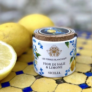Sare Fior di sale & Limone Sicilia, 50g ℮ - Les Terres Blanches