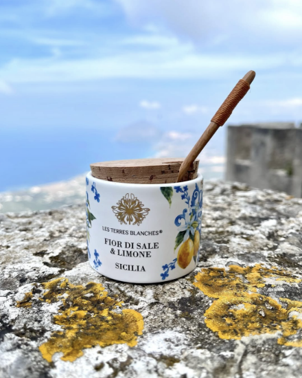 Sare Fior di sale & Limone Sicilia, 50g ℮ - Les Terres Blanches