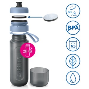 Sticla filtranta BRITA Active 600 ml (Darkblue) + 2 filtre MicroDisc