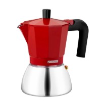 Cafetiera inox/aluminiu, 470ml, Rosu - Monix