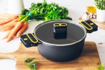 Cratita cu capac, aluminiu, 28cm/5,7L, "Daily Pro" - BRA