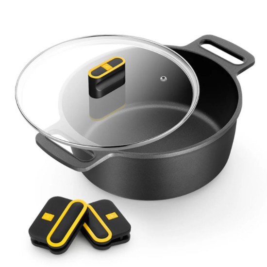 Cratita cu capac, aluminiu, 28cm/5,7L, "Daily Pro" - BRA