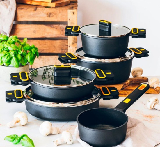 Cratita cu capac, aluminiu, 28cm/5,7L, "Daily Pro" - BRA