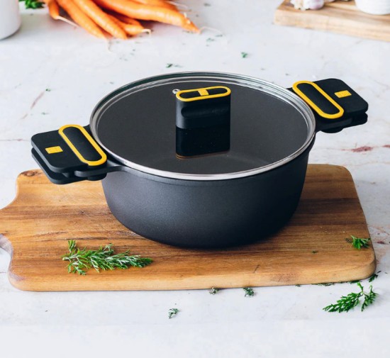 Cratita cu capac, aluminiu, 32cm/8,3L, "Daily Pro" - BRA