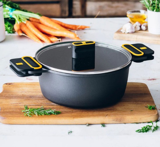 Cratita cu capac, aluminiu, 32cm/8,3L, "Daily Pro" - BRA