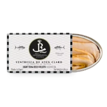 Fileuri din burtă de ton alb în ulei de măsline, 115 g ℮ - Real Conservera, Spania