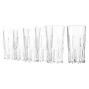 Set 6 pahare long drinks, sticla, 330ml, "Excalibur" - Borgonovo