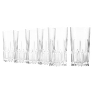 Set 6 pahare long drinks, sticla, 420ml, "Excalibur" - Borgonovo