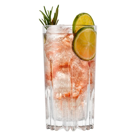 Set 6 pahare long drinks, sticla, 420ml, "Excalibur" - Borgonovo