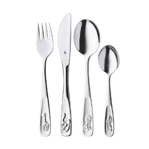 Set tacamuri pentru copii, 4 piese, otel inoxidabil, "Tiere" - WMF