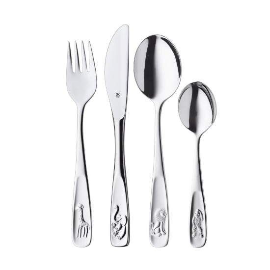 Set tacamuri pentru copii, 4 piese, otel inoxidabil, "Tiere" - WMF