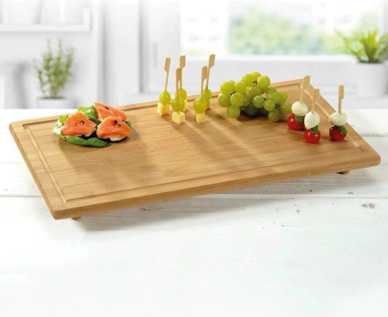 Tocator cu picioruse, bambus, 50 x 28 x 3,1 cm - Kesper