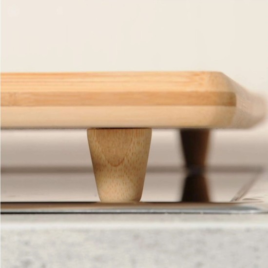 Tocator cu picioruse, bambus, 56 x 50 x 3,1 cm - Kesper