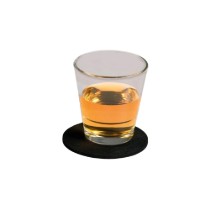 Set 12 suporturi pahare, pasla sintetica, 10 cm, Negru - Kesper