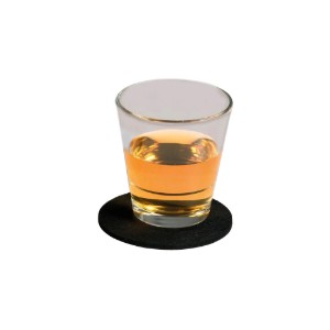 Set 12 suporturi pahare, pasla sintetica, 10 cm, Negru - Kesper