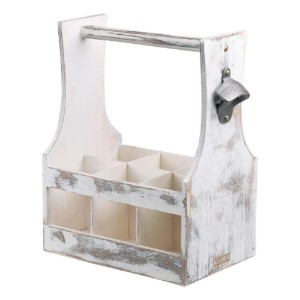 Lada transport sticle bere, cu 6 compartimente, Vintage White - Kesper