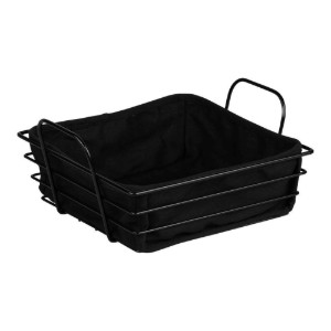 Cos pentru paine, metal, 25,5 x 22,5 cm, Negru - Kesper