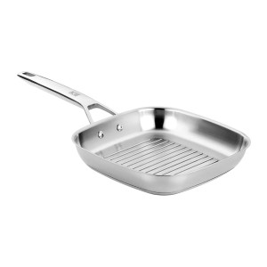 Tigaie grill patrata, 3-Ply, inox, 28 x 28 cm, "Signature" - BRA