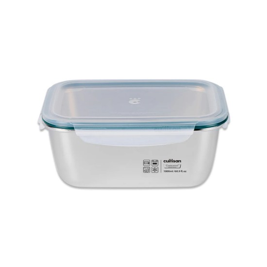 Caserola dreptunghiulara pentru pranz, inox, 1800ml, "Simple" - Cuitisan