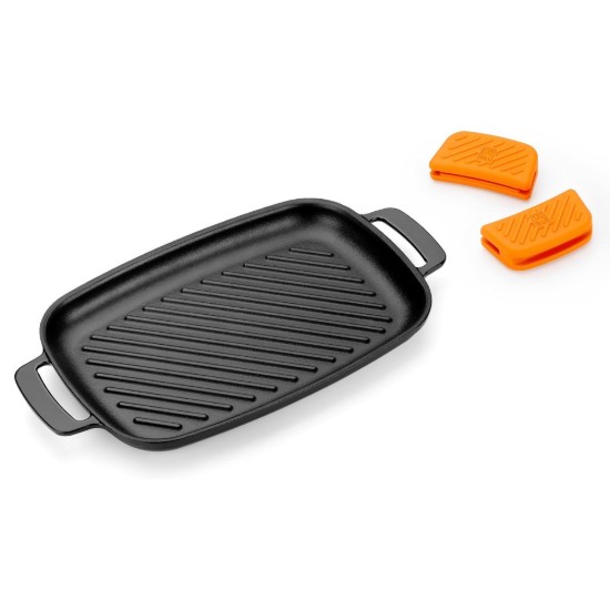 Tava grill, fonta, 33 x 22 cm, "Efficient Iron" - BRA