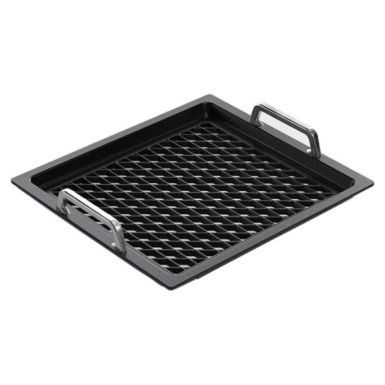 Tava grill, aluminiu, cu manere, 35,5 x 32,5 cm GN 2/3 - AMT Gastroguss