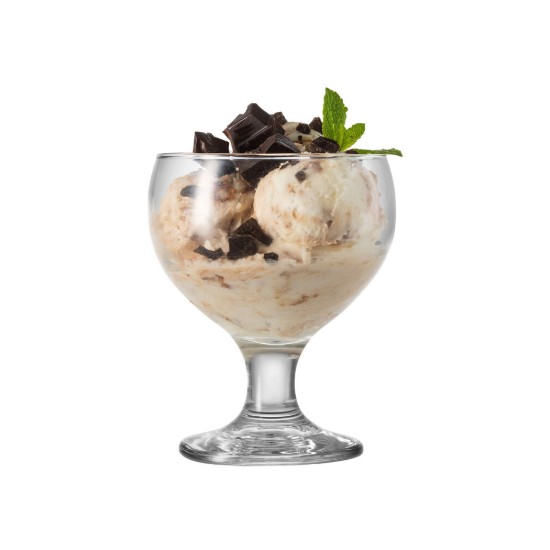 Set 2 cupe pentru inghetata, sticla, 350ml, "Palm" - Borgonovo