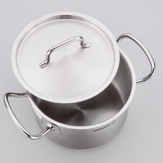 Oala inox, cu capac, 16cm/3L, "Proline Gastro" - Korkmaz