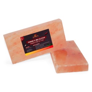 Placa dreptunghiulara din sare de Himalaya 20x10x2,5 cm pentru gatit la gratar Grillart GA-1006-1