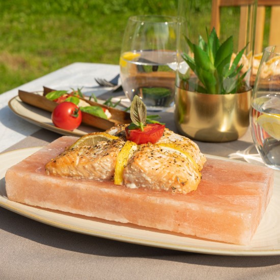 Placa patrata din sare de Himalaya 20x20x2,5 cm pentru gatit la gratar Grillart GA-1006-2