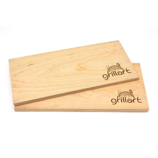 Set 2 placi din lemn de cires XL 30x14,5x1 cm pentru gatit la gratar Grillart GA-1003-5