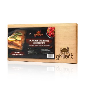 Set 2 placi din lemn de cires XL 30x14,5x1 cm pentru gatit la gratar Grillart GA-1003-5
