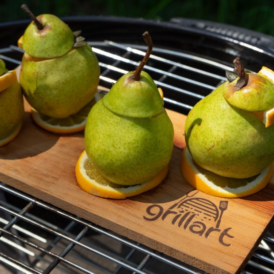 Set 2 placi din lemn de cedru XL 30x14,5x1 cm pentru gatit la gratar Grillart GA-1003-3