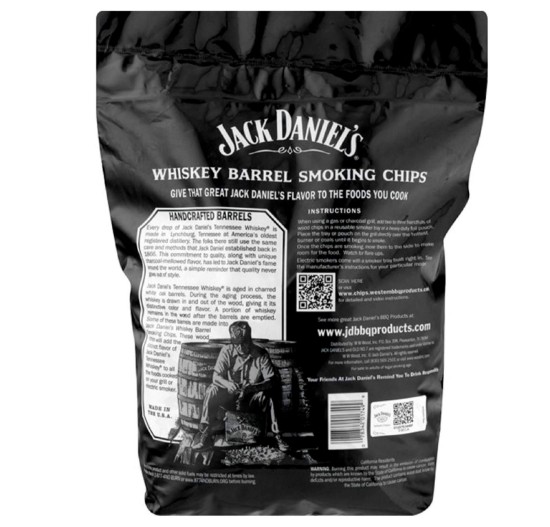 Aschii afumare din butoaie de whiskey Jack Daniels 800 g JD-SW