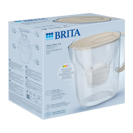Cana filtranta BRITA Style Essential 3,6 L Maxtra Pro (Sand)