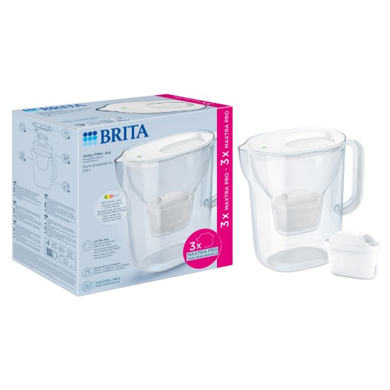 Starter pack BRITA Style Essential 3,6 L + 3 filtre Maxtra Pro (White)