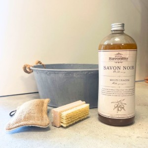 Sapun lichid negru menajer cu ulei de masline, 1 litru