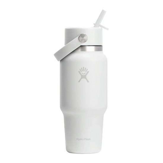 Sticla termos, inox, 710ml, "Wide Straw", Tonal White - Hydro Flask