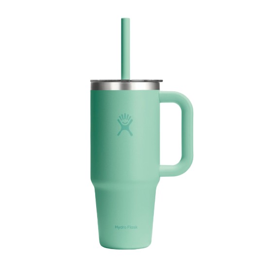 Pahar termos, inox, 710ml, cu capac transparent, "All Around Travel", Mermaid Green - Hydro Flask