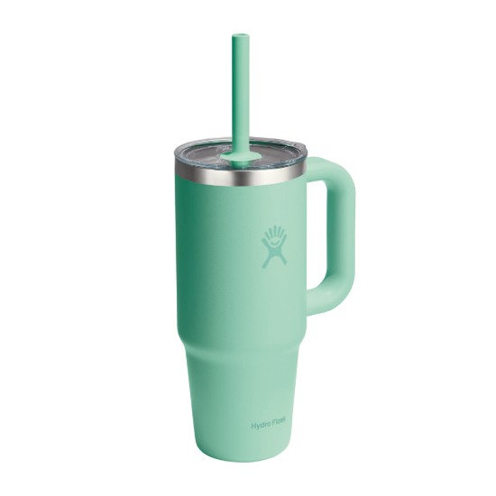 Pahar termos, inox, 710ml, cu capac transparent, "All Around Travel", Mermaid Green - Hydro Flask