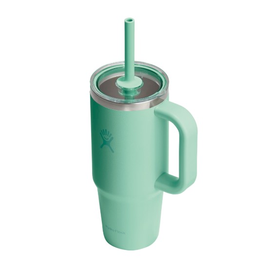 Pahar termos, inox, 710ml, cu capac transparent, "All Around Travel", Mermaid Green - Hydro Flask