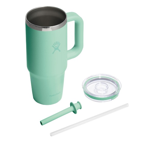 Pahar termos, inox, 710ml, cu capac transparent, "All Around Travel", Mermaid Green - Hydro Flask