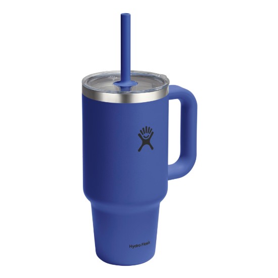 Pahar termos, inox, 950ml, cu capac transparent, "All Around Travel", Capri Blue - Hydro Flask