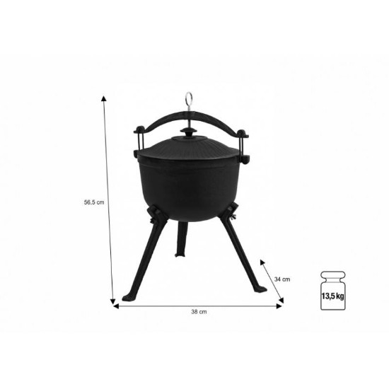 Ceaun vanatoresc din fonta cu capac 7,5 litri Activa 19906