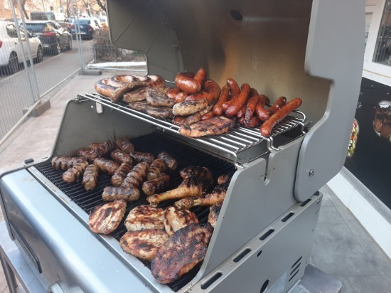 Gratar pe gaz cu 2 arzatoare infrarosu, incastrabil, gratare din fonta, Crossray by Heatstrip TCS2EU30