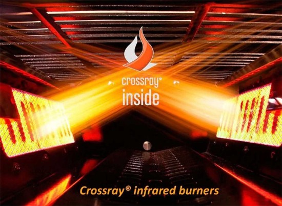 Gratar pe gaz cu 4 arzatoare infrarosu, incastrabil, gratare din fonta, Crossray by Heatstrip TCS4EU30