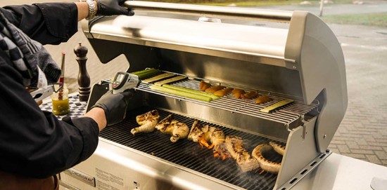 Gratar pe gaz cu 4 arzatoare infrarosu, incastrabil, gratare din fonta, Crossray by Heatstrip TCS4EU30