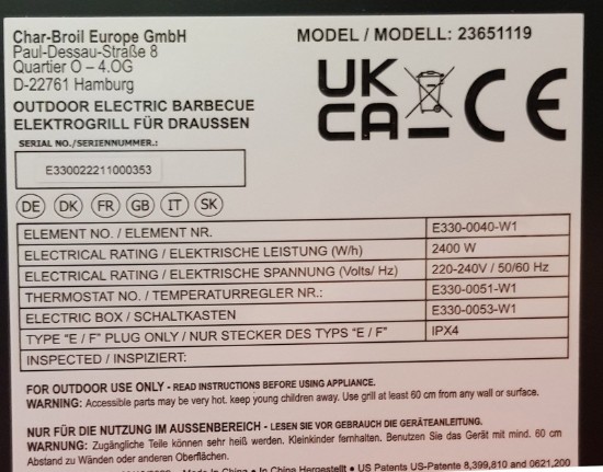 Gratar electric Char-Broil Smart-E TRU-Infrared 2.0 140959