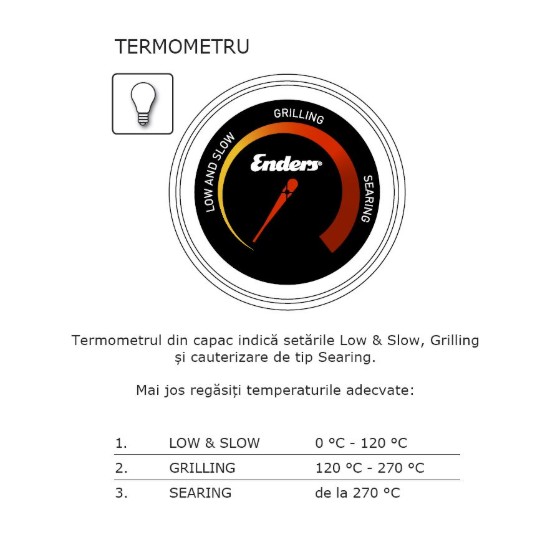 Gratar electric 3 Kw Enders eFlow Pro 2 Turbo 97126 grafit mat