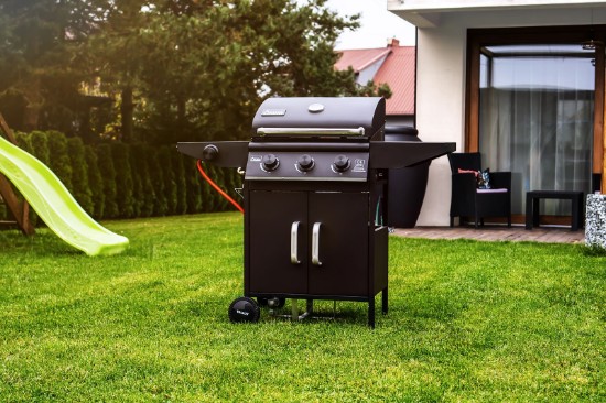 Gratar pe gaz cu 3 arzatoare din inox si arzator lateral Activa San Diego 19689GD