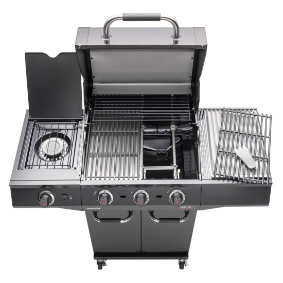 Gratar pe gaz Char-Broil Advantage Core B3 cu 3 arzatoare si arzator lateral, grile din fonta, TRU-Infrared 140970